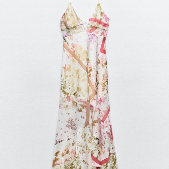 NEW Zara Floral Sheer Dress - Picture 1 of 3